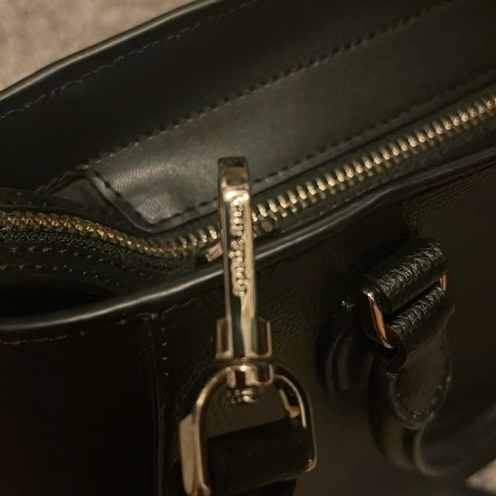 NEW black leather Kate Spade satchel two way bag - $399 retail - Picture 9 of 12
